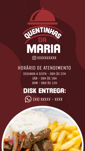 Flyer para Delivery de Marmitas Editável Online