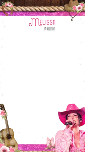 Moldura de Aniversário Sertanejo com Foto para Editar Online