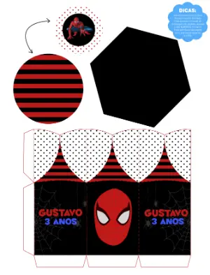Centro de Mesa Homem-Aranha Personalizável para Imprimir e Montar
