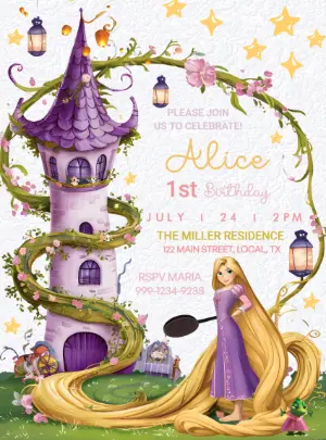 Invito di compleanno Principesse – Statico – Decore Arte