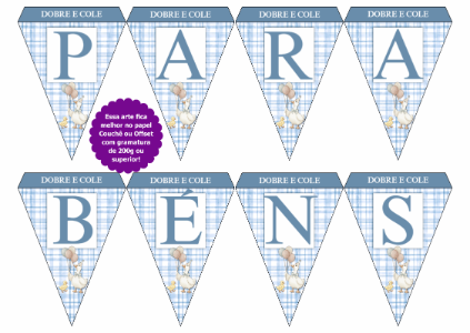 Bandeirola Editável Parabéns Gansinho Fofo para Festa