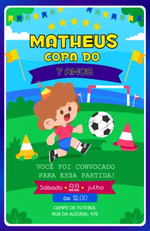 Soccer Birthday Invitation – Static – Felicity Artes