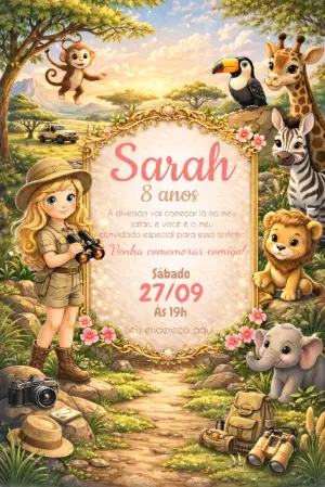 Safari Birthday Invitation – Static – MR Produções