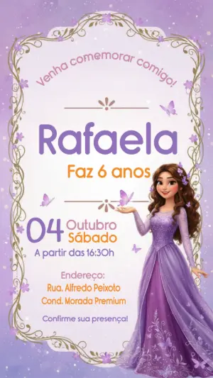 Invitación de cumpleaños Princesas – Estático – CollorGraph Convites