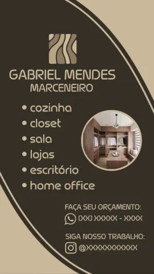 Cartão de Visita Marcenaria Moderno para Editar Online