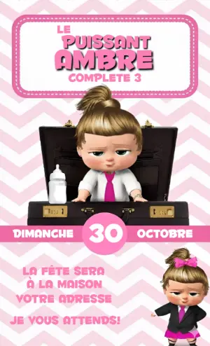 Invitation Anniversaire Baby Boss Fille à Modifier en Ligne