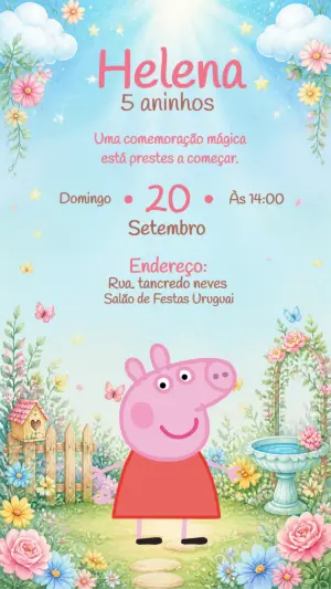 Invitación de cumpleaños Jardín encantado – Estático – CollorGraph Convites