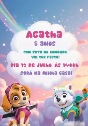 Invito di compleanno Paw Patrol – Statico – CollorGraph Convites