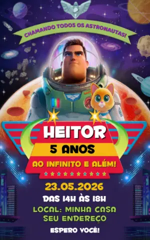 Invitation d'anniversaire Toy Story – Statique – Mariana Correa