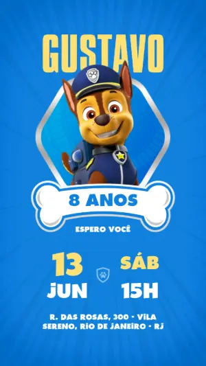 Paw Patrol Birthday Invitation – Static – Voxalis