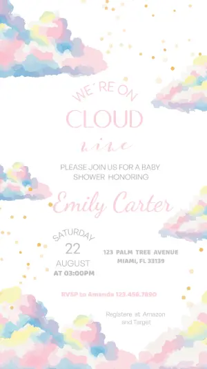 Invito baby shower – Statico – Gley Leobas