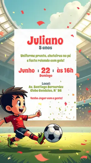 Soccer Birthday Invitation – Static – CollorGraph Convites