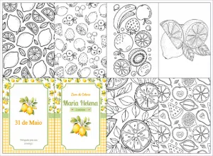 Livro de Colorir Limão Siciliano para Editar Online