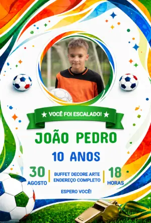 Soccer Birthday Invitation – Static – Decore Arte