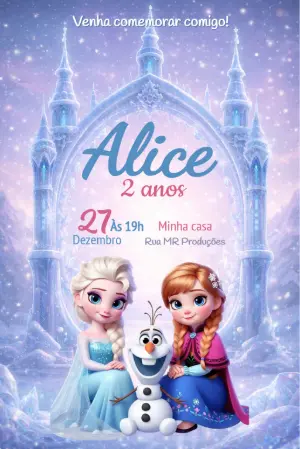 Invitation d'anniversaire Princesses – Statique – Michelle 