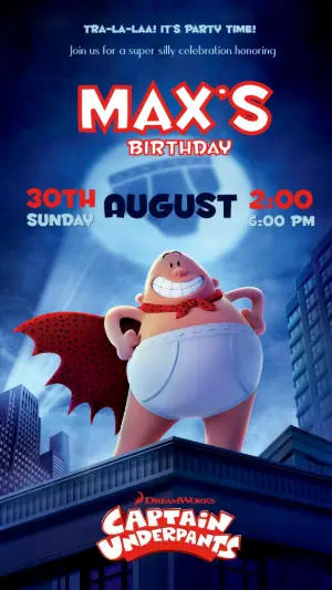 Captain Underpants Birthday Invitation Editable Template