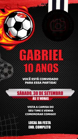 Soccer Birthday Invitation – Static – Decore Arte