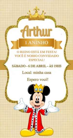 Mickey Mouse Birthday Invitation – Static – Fernando Martins