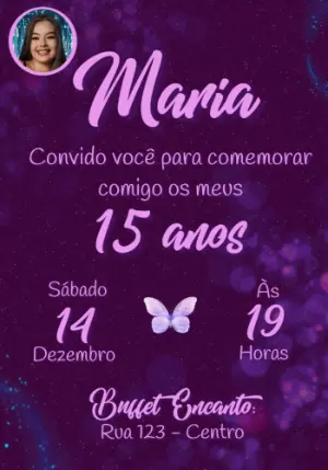 Quinceañera Invitation – Static – Convites e Artes Digitais