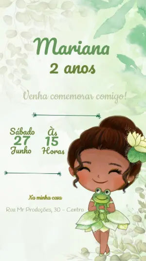 Invitación de cumpleaños Princesas – Estático – MR Produções