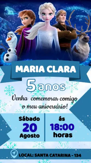 Frozen Birthday Invitation – Static – Color Art Studio