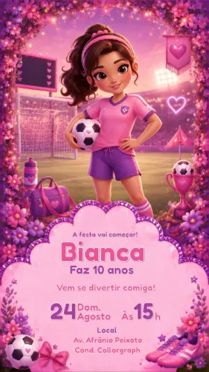 Soccer Birthday Invitation – Static – CollorGraph EDITOR