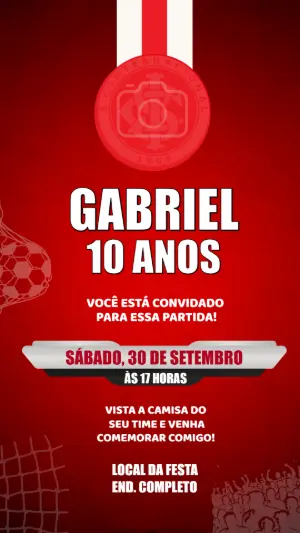 Soccer Birthday Invitation – Static – Decore Arte