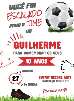 Soccer Birthday Invitation – Static – Decore Arte