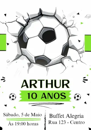 Soccer Birthday Invitation – Static – Convites e Artes Digitais