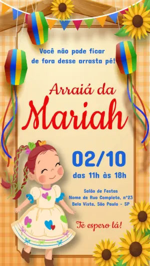 Festa-Junina-Einladung – Statisch – Jelly Bean conviteria