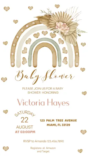 Invito baby shower – Statico – Gley Leobas