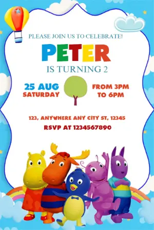 Editable Backyardigans Birthday Invitation Template