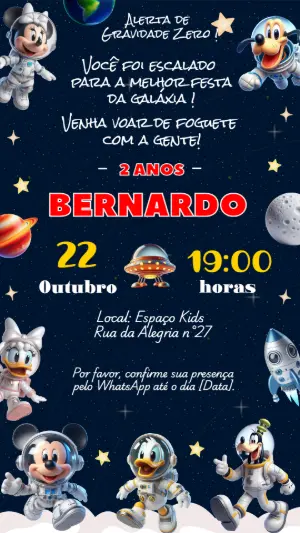Mickey Mouse Birthday Invitation – Static – Felicity Artes