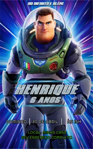 Invitation d'anniversaire Toy Story – Statique – Ana Clara