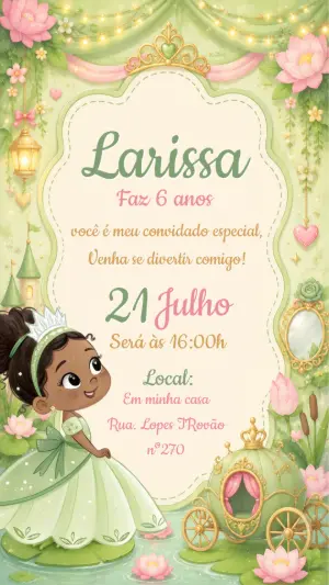 Invitación de cumpleaños Princesas – Estático – CollorGraph EDITOR