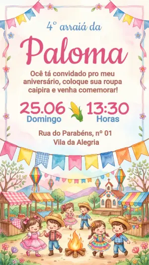 Festa-Junina-Einladung – Statisch – Festôu Convites