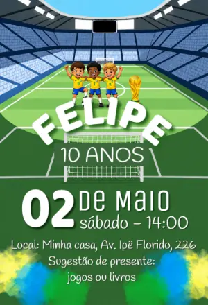 Soccer Birthday Invitation – Static – ig: @illustragio