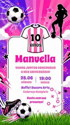 Soccer Birthday Invitation – Static – Decore Arte