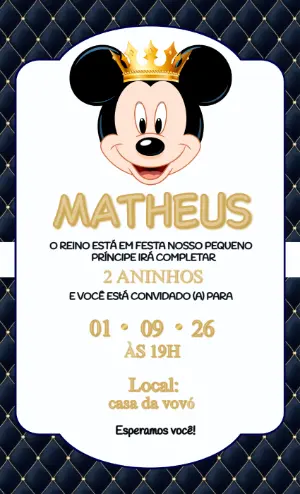 Mickey Mouse Birthday Invitation – Static – Fernando Martins