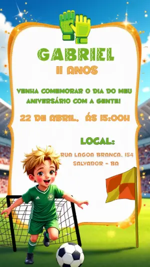 Soccer Birthday Invitation – Static – Gisele