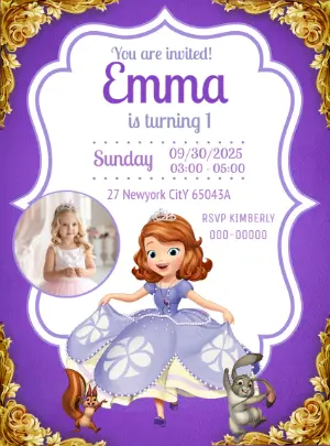 Invitación de cumpleaños Princesas – Estático – Decore Arte