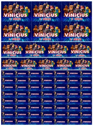 Kit de Etiquetas Escolares Tema Games Azul para Editar