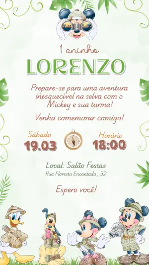 Safari Birthday Invitation – Static – Felicity Artes