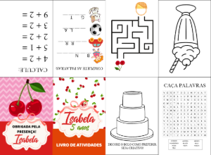 Livrinho de Atividades Aniversário Cerejinha para Editar