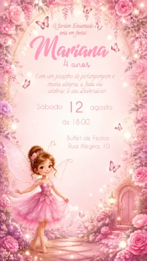 Invitación de cumpleaños Jardín encantado – Estático – Felicity Artes