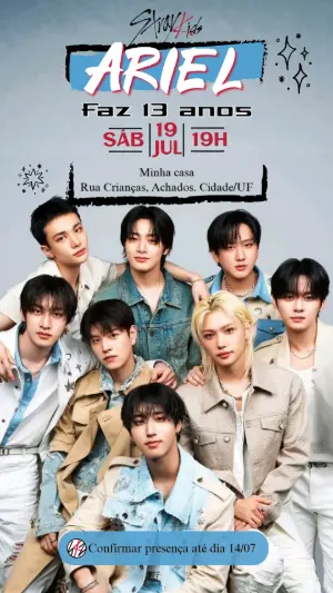 Invitation d'anniversaire KPop Demon Hunters – Statique – Gema Artes Digitais
