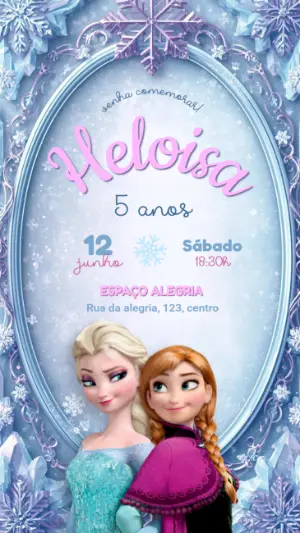 Frozen Birthday Invitation – Static – Janeiro 