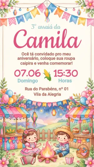 Festa-Junina-Einladung – Statisch – Festôu Convites