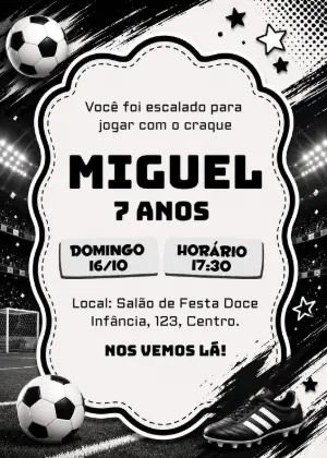 Soccer Birthday Invitation – Static – Idesign Personalizados