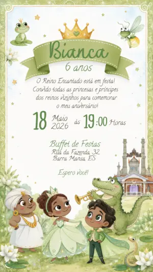 Invitación de cumpleaños Princesas – Estático – Felicity Artes
